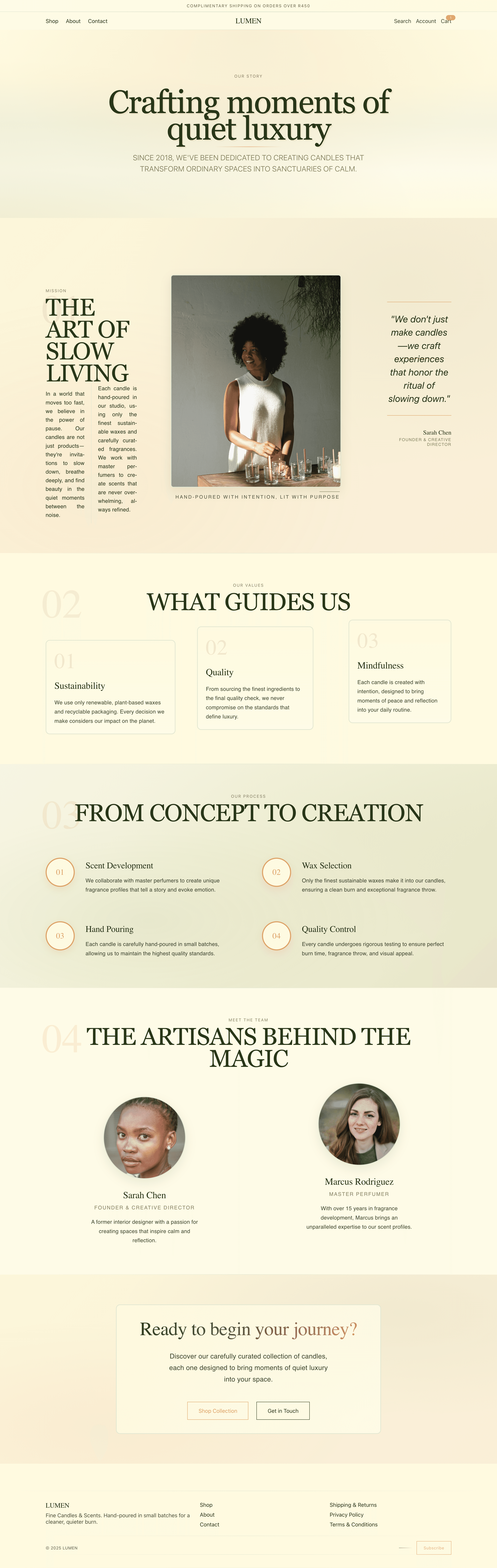 LUMEN Candles desktop screenshot 6