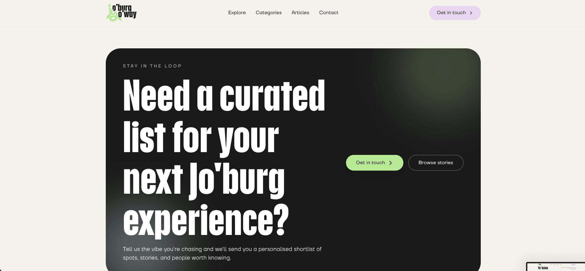 Joburg YoWay desktop screenshot 5